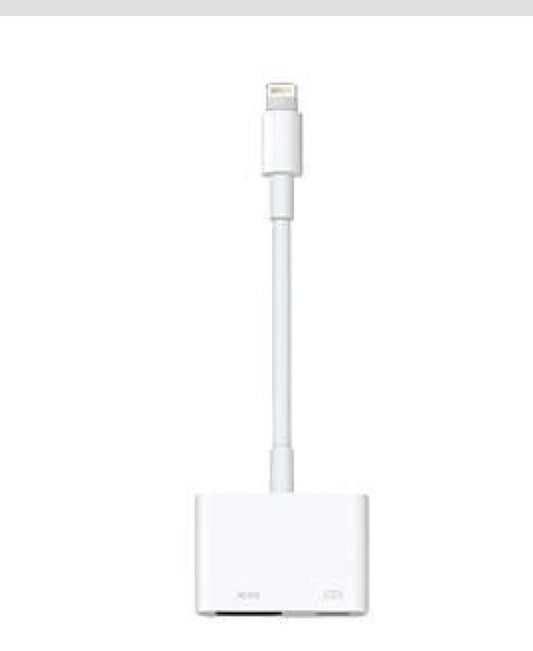 Apple Lightning to HDMI Adapter for IPhones, IPads, and IPods with Lightning Connector