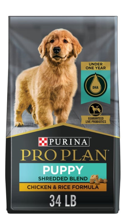 Purina Puppy Shredded Blend Puppy Dog Food Chicken and Rice Recipe 34 lbs