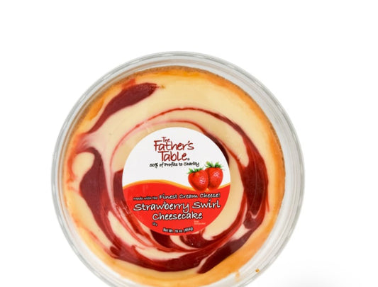 Fathers Table Strawberry Swirl CheeseCake