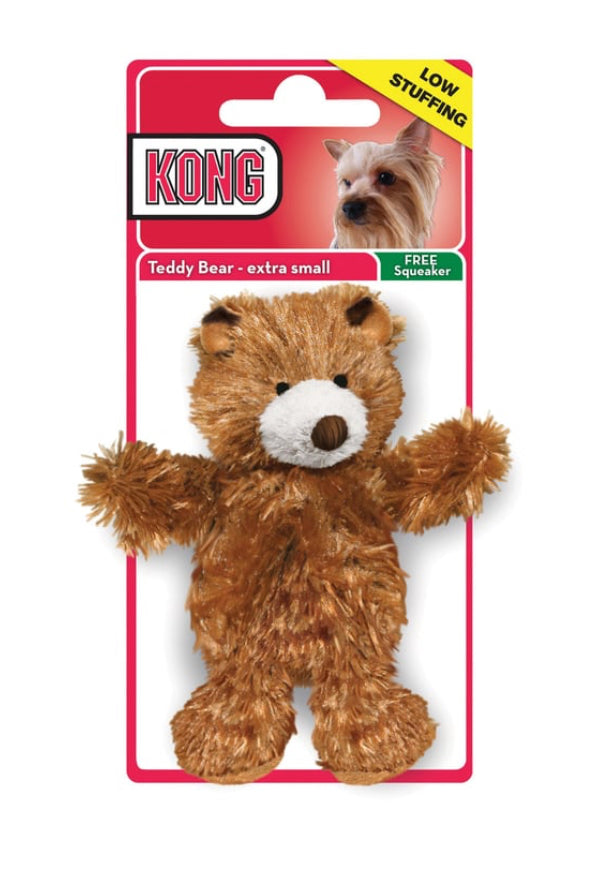 Kong Teddy Bear Extra Small Dog Toy Plush Squeaker