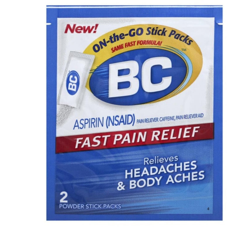 BC Aspirin Fast, On the Go, Pain Relief Powder Stick Packs